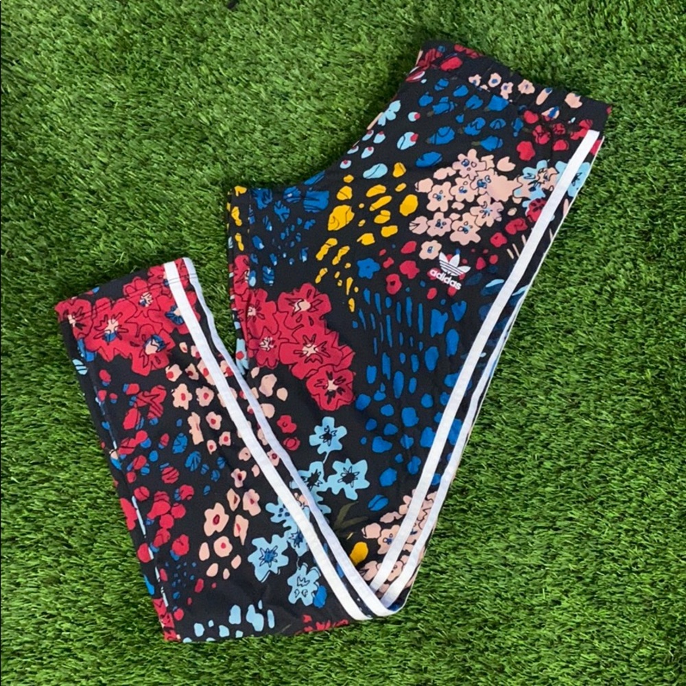 Adidas floral workout leggings